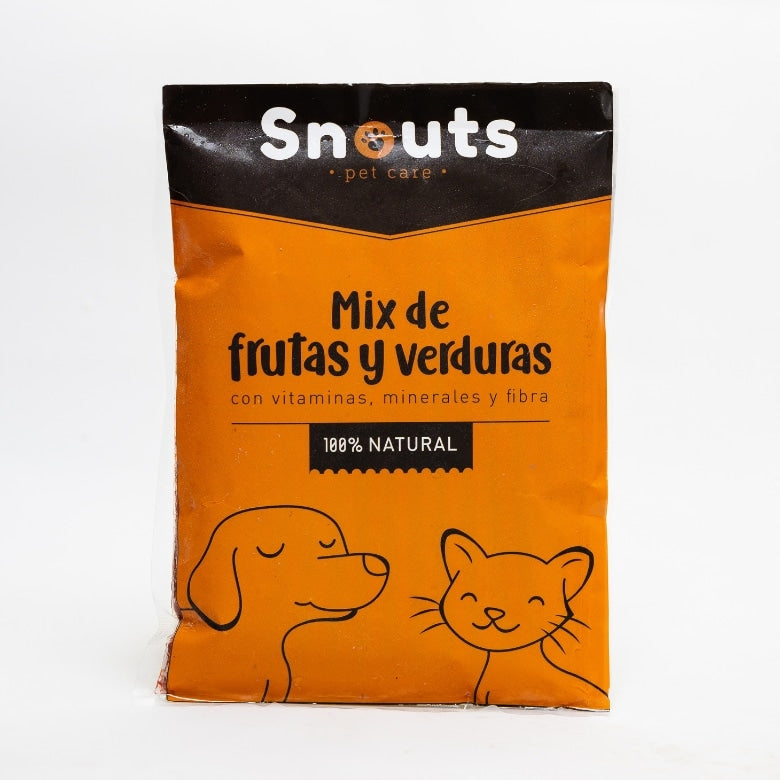 mix frutas y verduras - complemento tipo barf para perros y gatos
