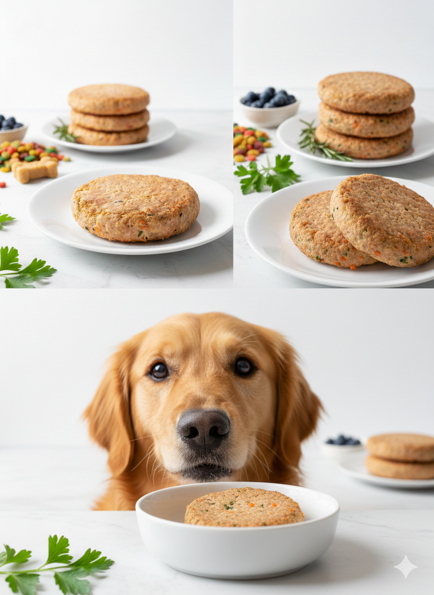 Comida natural para perro - Hamburguesas de trucha