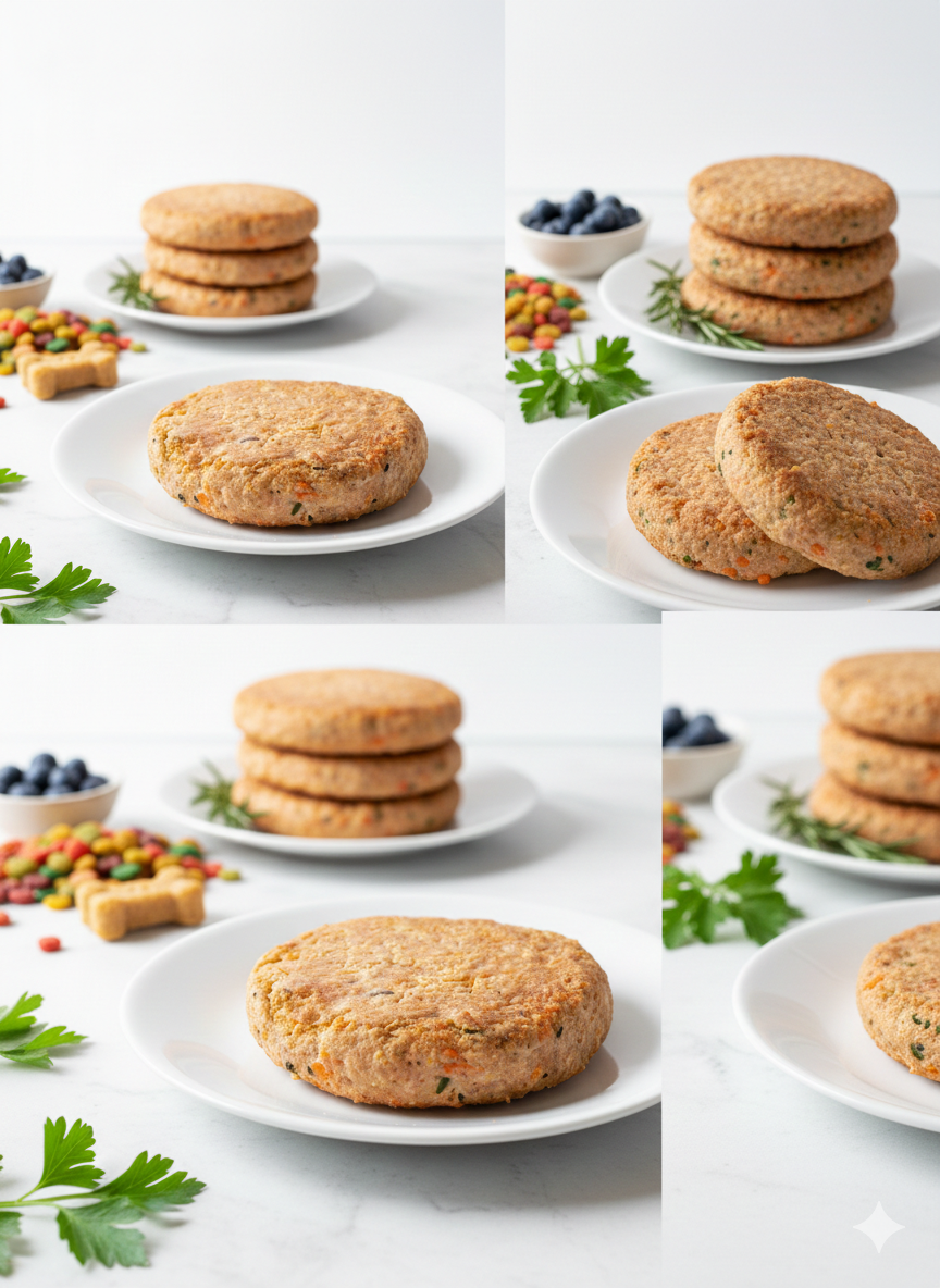 Comida natural para perro - Hamburguesas de trucha