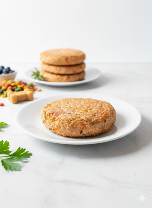 Comida natural para perro - Hamburguesas de trucha