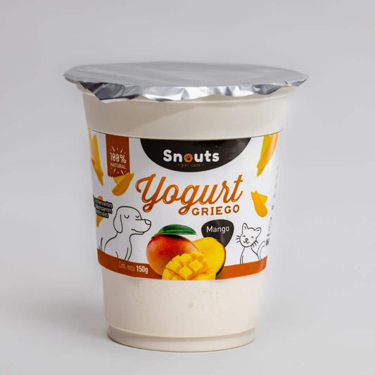 yogurt natural de mango snack saludable para perros y gatos