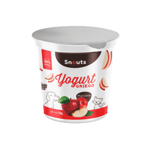 yogurt natural de manzana snack saludable para perros y gatos